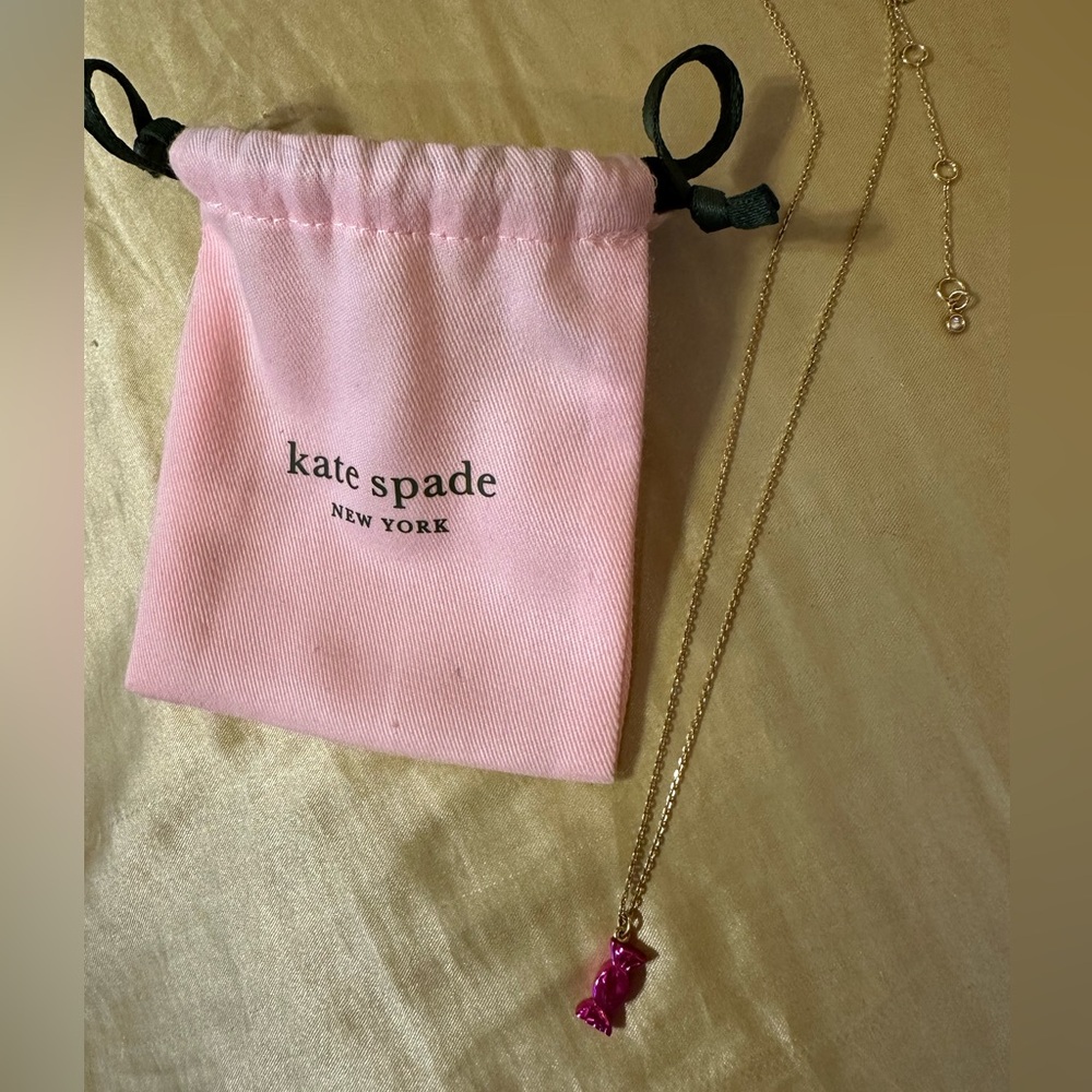 Kate Spade Candy Necklace with Pink Pouch
